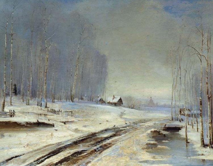 Alexei Savrasov Rasputitsa oil painting image